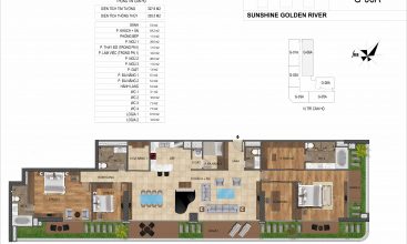 Mặt bằng căn hộ G-06A dự án Sunshine Golden River
